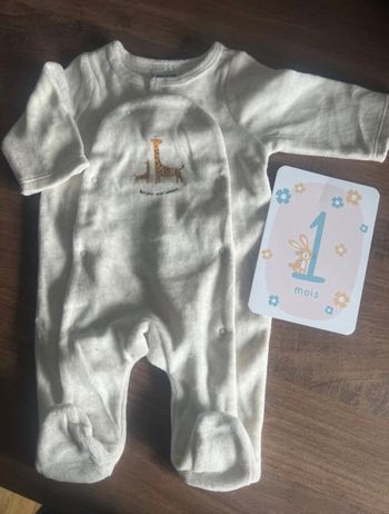 Pyjama velours 1 mois