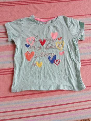Tee shirt T 3/4 A couleur vert d'eau