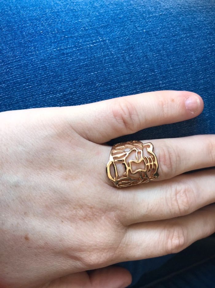 bague tigre doree taille 51