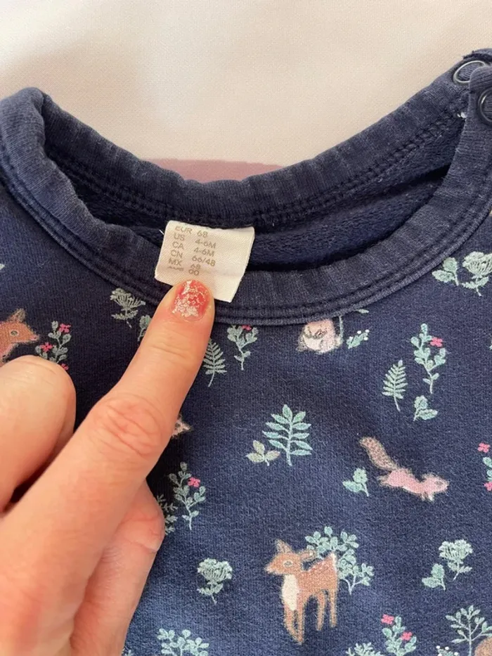 Ensemble bébé fille H&M – Taille 6 mois - Motif Foret - photo numéro 4