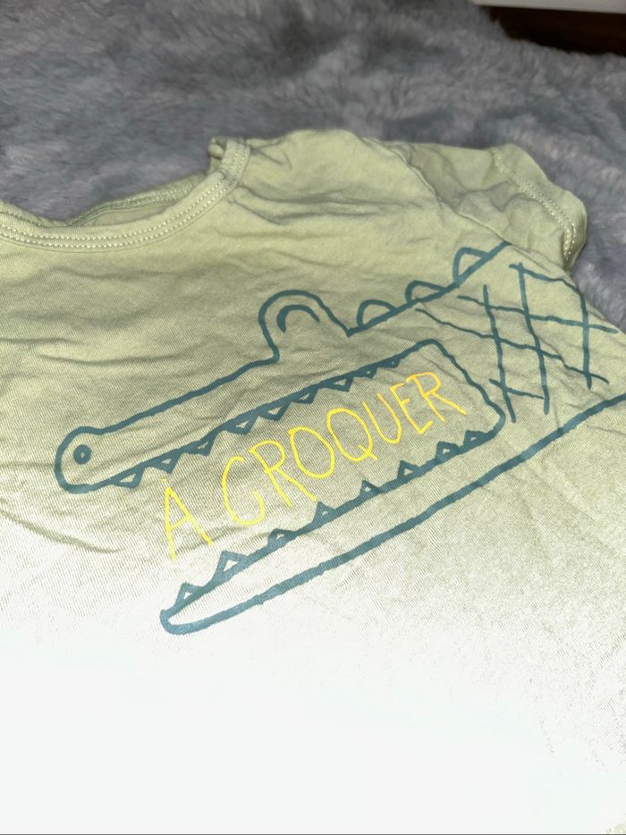 Tee-shirt vert crocodile - 24 mois - Kiabi - photo numéro 2