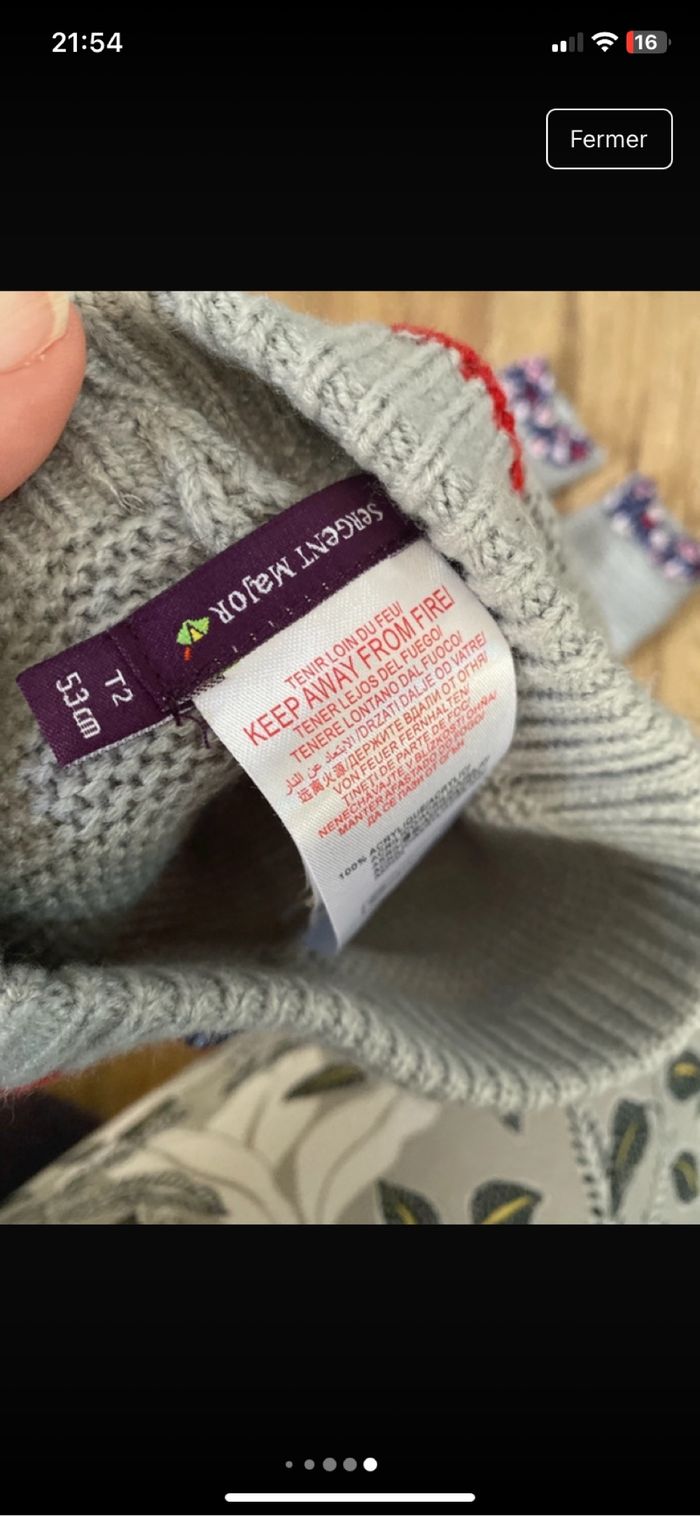 Ensemble bonnet gants snood sergent major T2 53 cm - photo numéro 5