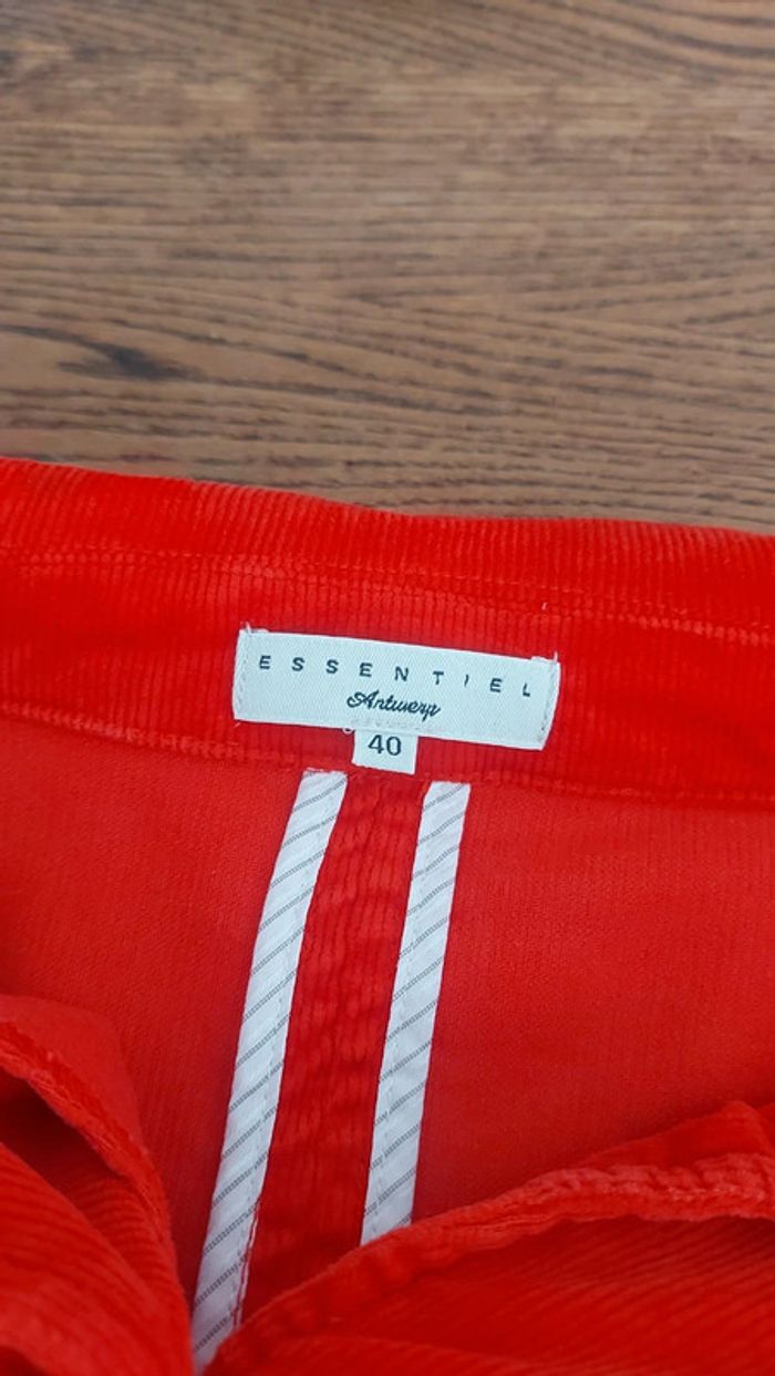 Veste rouge velour Essentiel Antwerp taille 40 - photo numéro 13