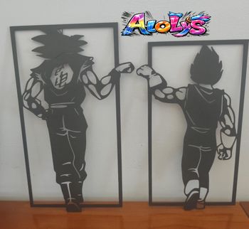 2 Décorations murale Dragon Ball Z goku et vegeta 