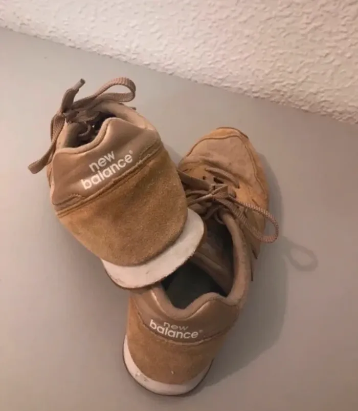 Baskets News balance beiges crème taille 37 - photo numéro 3