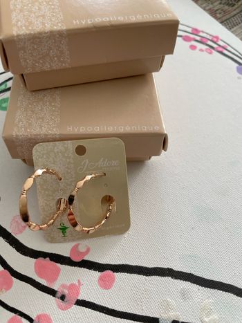 Boucles d’oreilles Rose Doré Hypoallergeniques