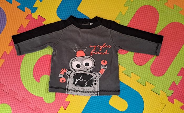 Lot 3 t-shirts manches longues, taille 6 mois (68 cm) - photo numéro 10