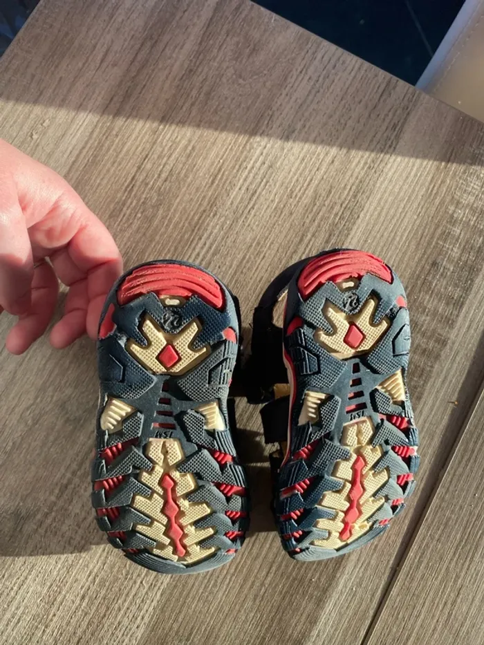 Sandales cuir à scratch - photo numéro 3