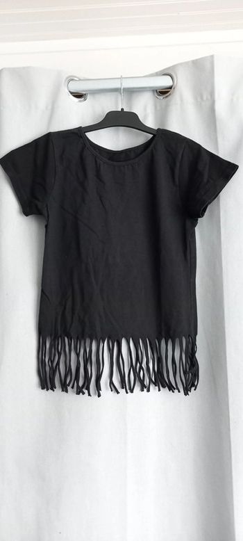 T-shirt à franges noir 6 ans