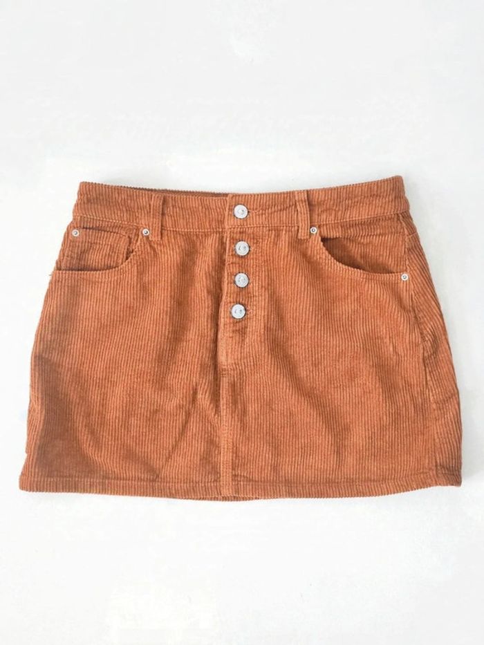 Mini-jupe droite velours côtelé camel / Jennyfer - 38/M - photo numéro 6