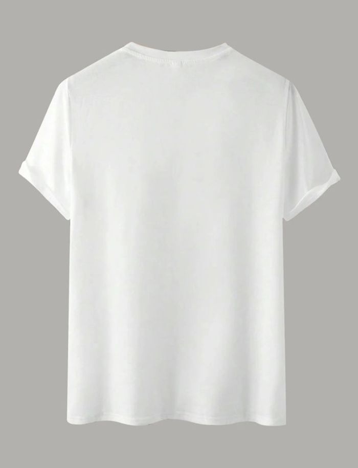 T-shirt blanc imprimé tendance - photo numéro 2