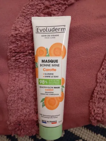 Masque à la carotte, evoluderm, neuf