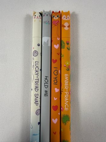 Lot de 4 Stylos animaux thème chat mignon 🐈