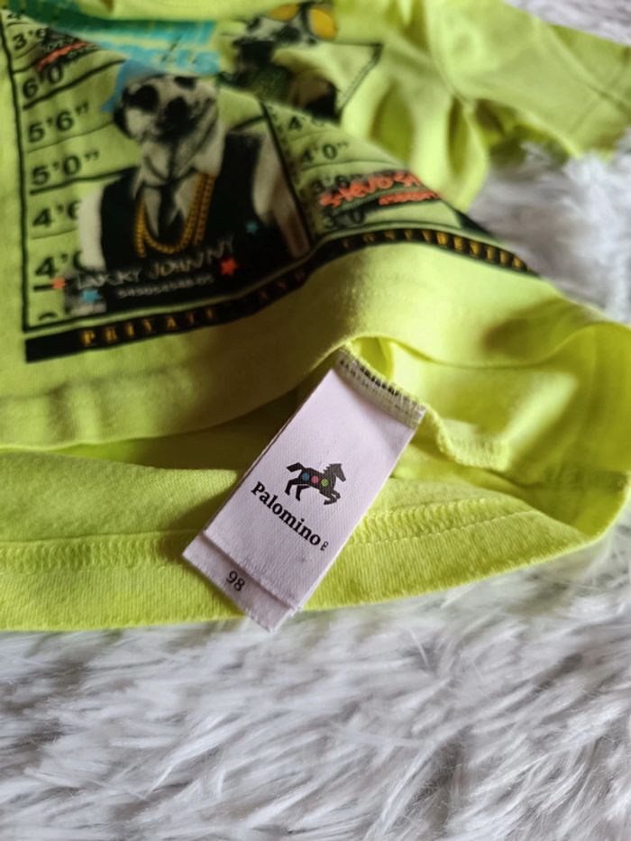 Tshirt vert fluo " the unusual suspects " T. 98 cm Palomino - photo numéro 5