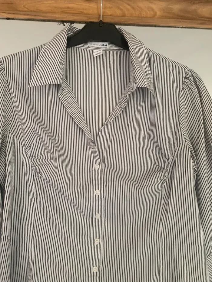 Chemise H&M rayé taille 42 manches 3/4 - photo numéro 4