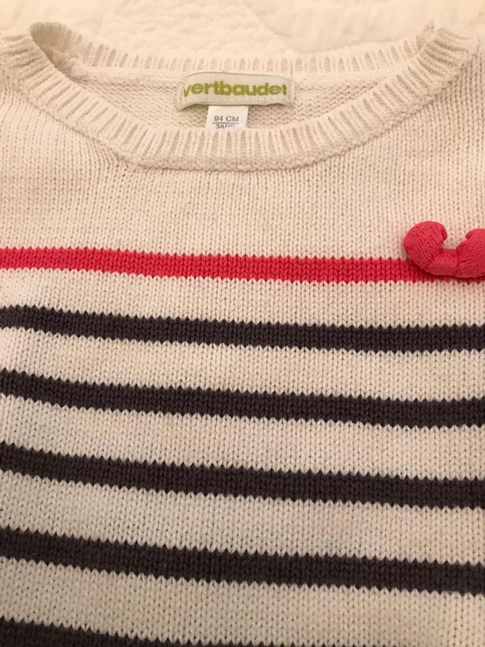 Pull à rayures Manches longues 3 Ans - photo numéro 2