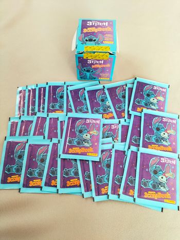 💙 Lot de 30 pochettes de stickers Stitch - Disney x Panini - Neuf 💙