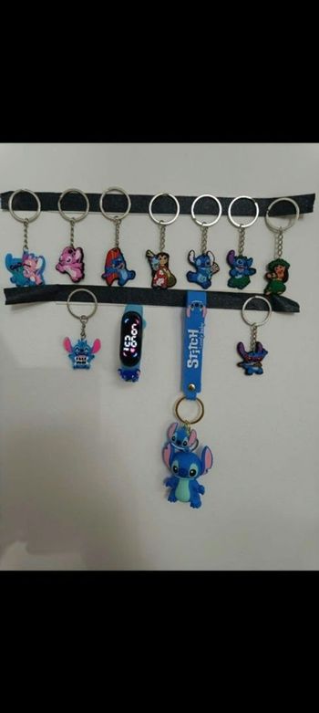 💙 Accessoires Stitch Disney – Porte-clés + bracelet/montre 💙