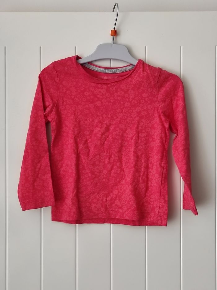 🌺 T-shirt fille 3 ans – Manches longues – Motif floral - photo numéro 2