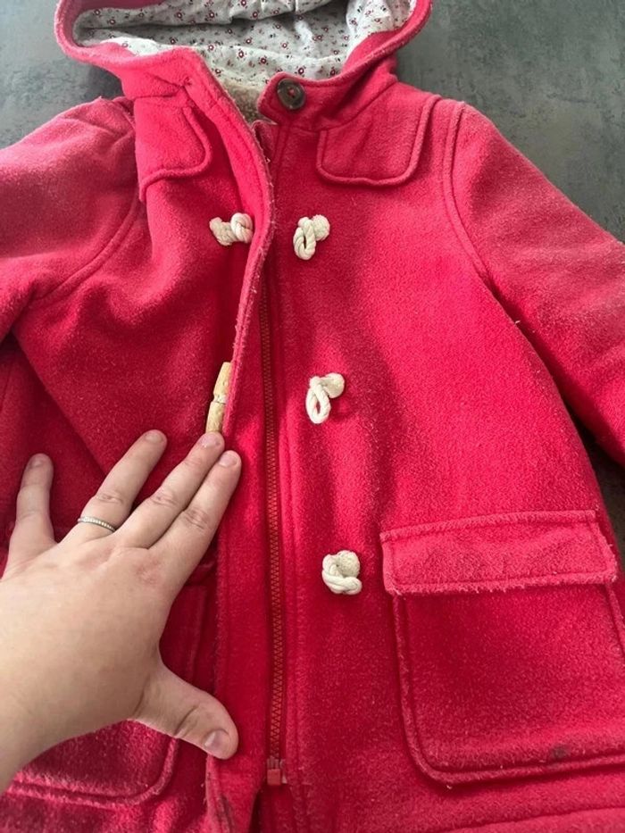 Duffel-coat rouge intérieur mouton petit bateau - photo numéro 5