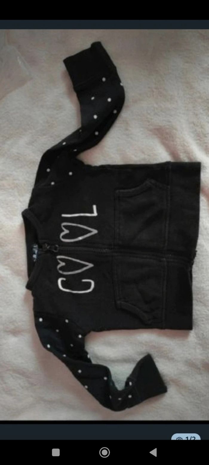 Gilet zippé fille 2 ans