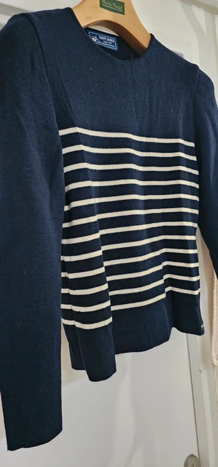 Pull Marinière Laine Woolmark Saint James Taille 36 - photo numéro 4