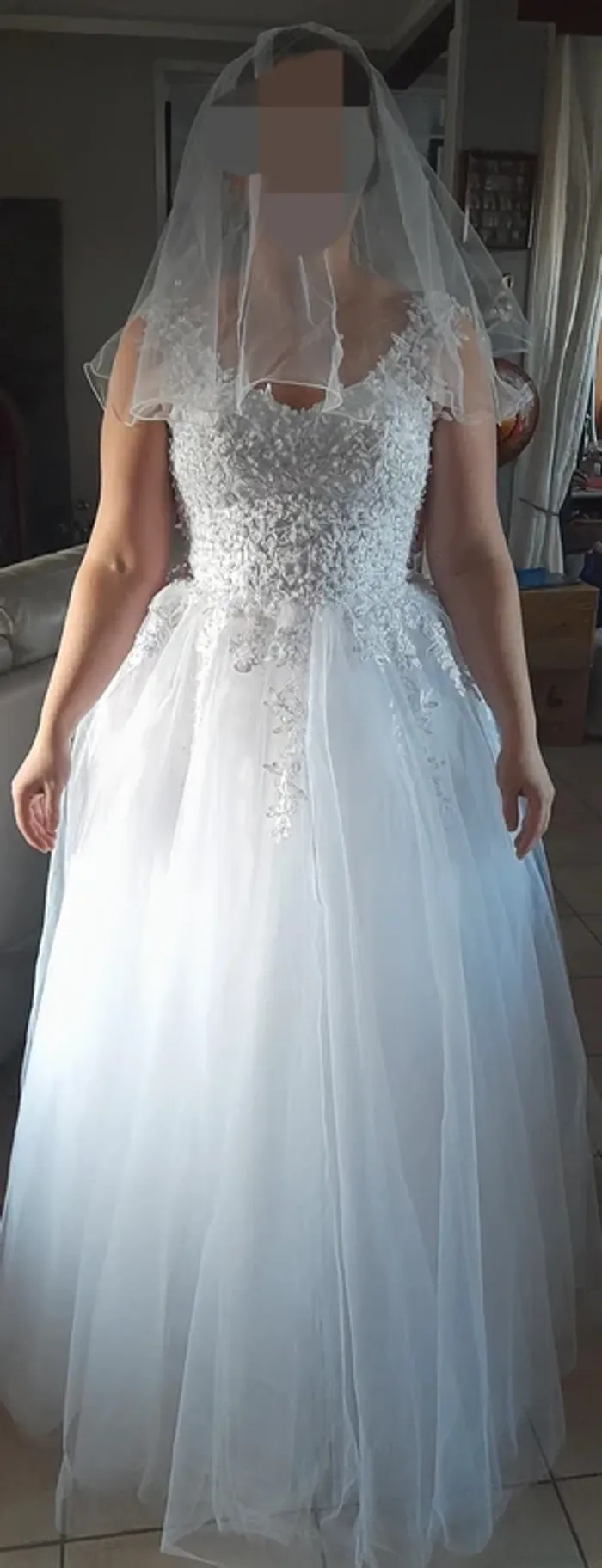 Robe de mariée lacées perle - photo numéro 10