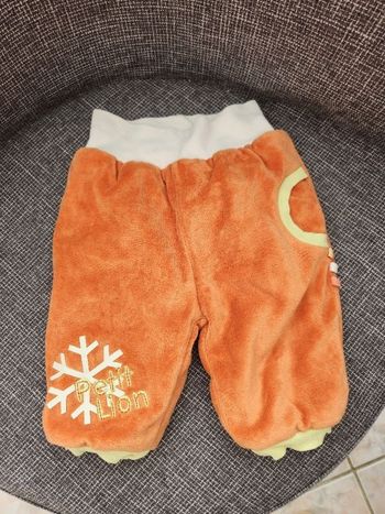 Pantalon épais orange jaune taille 3 mois Orchestra