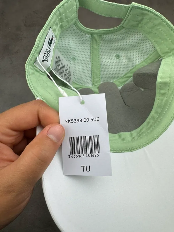 Casquette Lacoste Sport Tennis Vert et Blanc Neuf - photo numéro 6