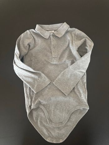 Body polo Petit Bateau gris