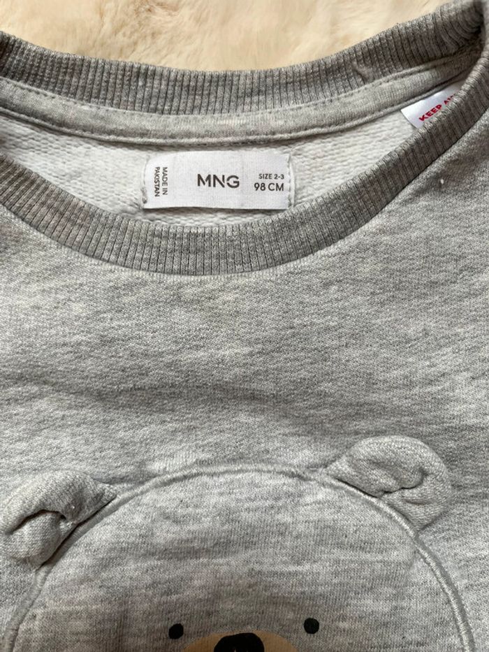 sweat gris motif ours mango - 3 ans (36 mois) - photo numéro 3