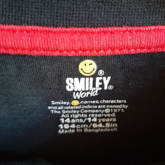 T-shirt noir Smiley World 14 ans - photo numéro 3