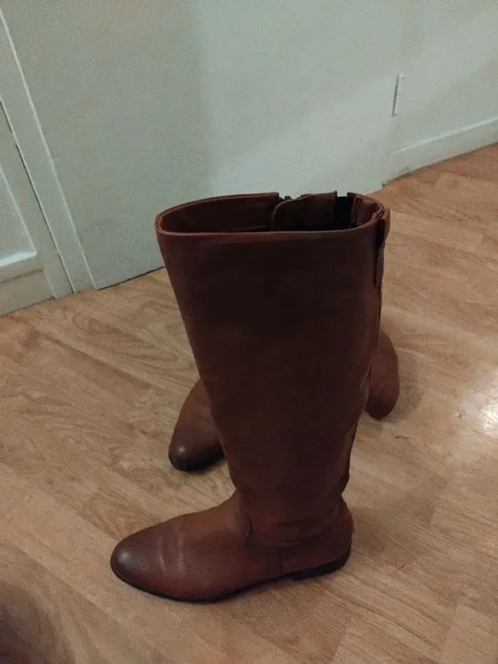 Bottes 👢 femme en vrai cuir 38 - photo numéro 13