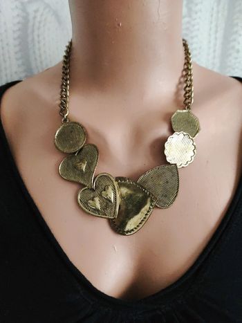 Collier tout métal doré