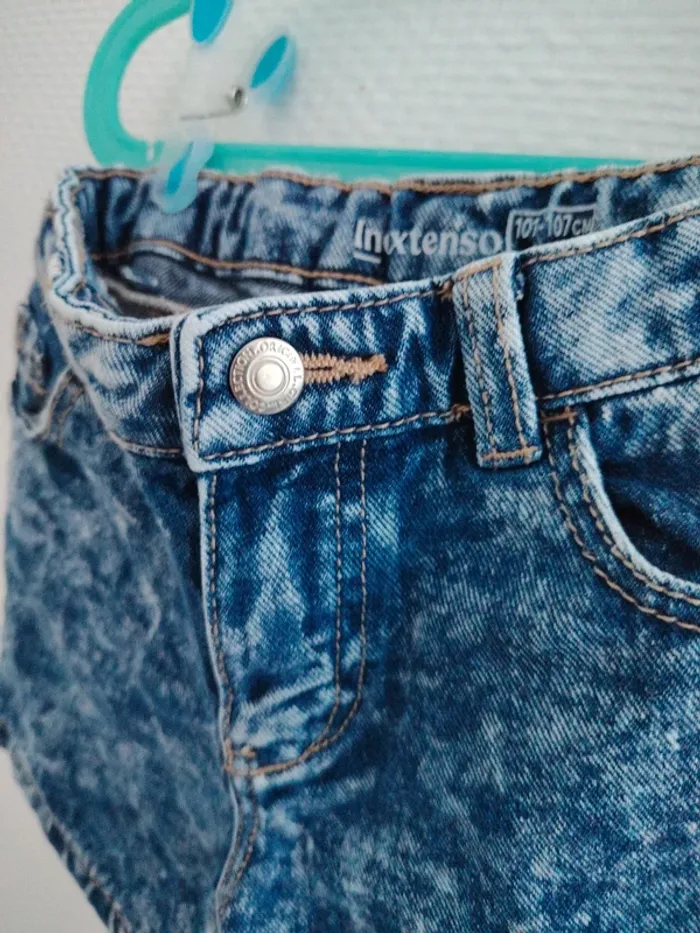 Short jean délavé taille 4 ans - photo numéro 3