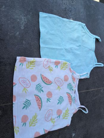 Lot 2 débardeurs été fille 6 ans 