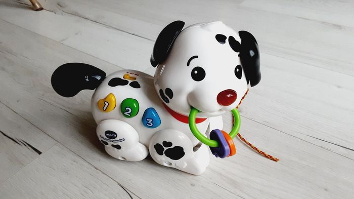 Jeu jouet d’éveil enfant bébé Vtech 1 2 3 p’tit dalmatien à tirer
