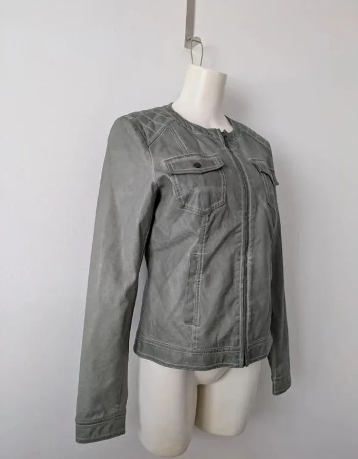Veste zippée vert/gris - Bonobo - taille M - photo numéro 2