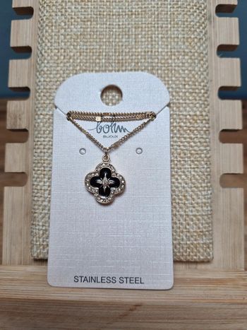 Collier doré en acier inoxydable