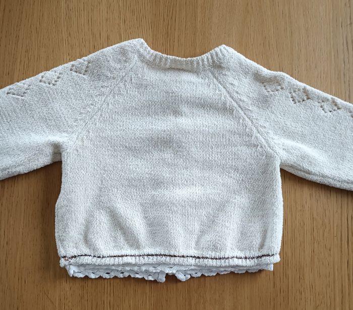 Gilet Orchestra effet pilou pilou crème 12 mois fille - photo numéro 7