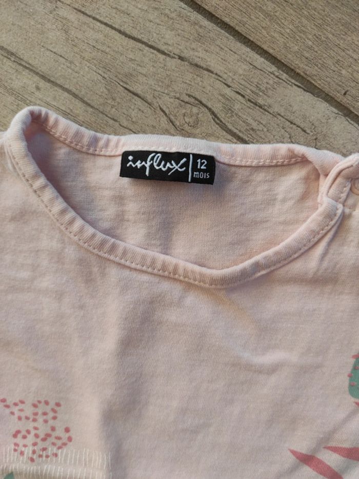 Ensemble fille 12 mois legging et t-shirt rose - photo numéro 3