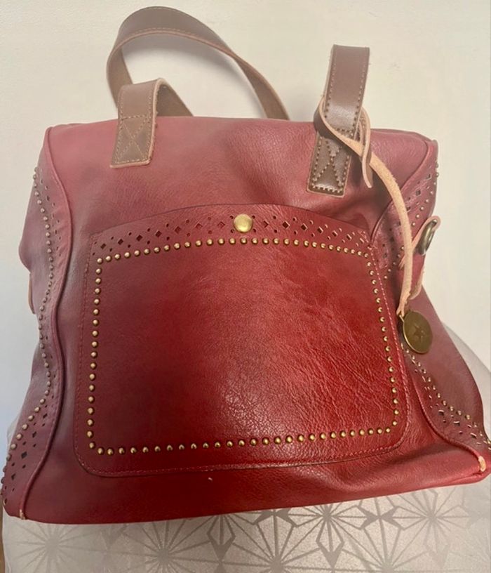 Sac à main mandoline bordeaux - photo numéro 5