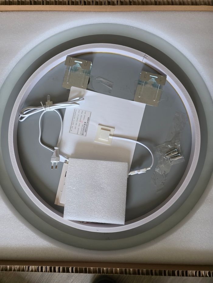 Miroir de Salle de Bain LED 60 cm, Anti-Buée - photo numéro 2