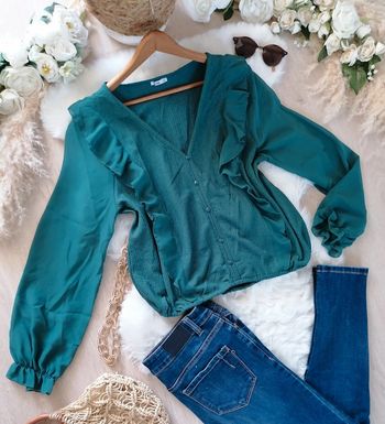 Jolie blouse verte  taille XL