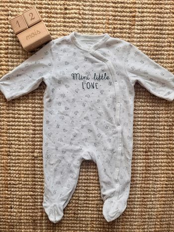 Pyjama velours Kiabi 12mois / 74cm