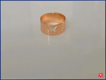 Bague dorée en acier inoxydable