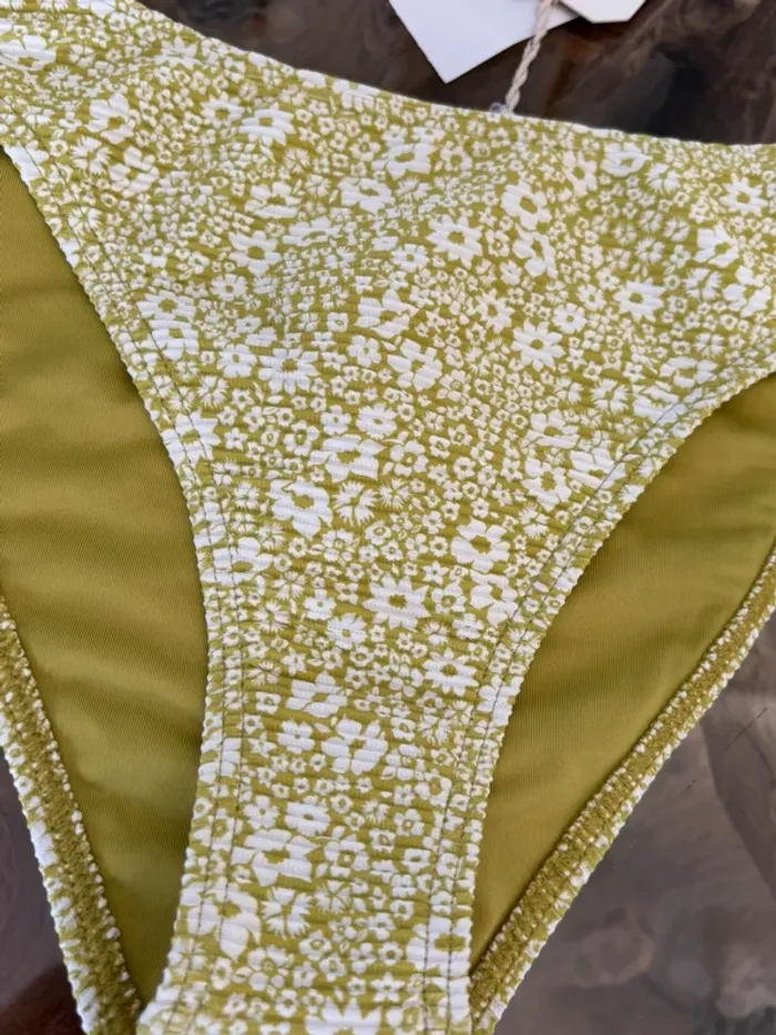 Bas de maillot de bain Billabong femme vert fleur blanc - photo numéro 3