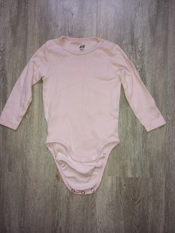 bodies manche longue H&M rose clair taille 6/9 mois