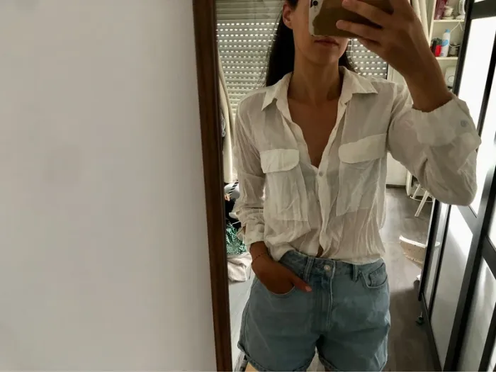 Chemise blanche fluide Zara légère - photo numéro 2
