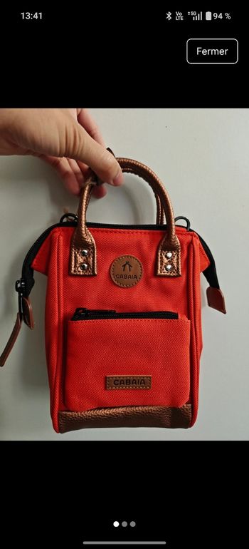Nano bag Cabaïa orange cuivre